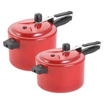 Jogo 2 Panela de Pressao 2,5 Litros e 4,5 Litros Colorida - Kit 2 Peças Jogo 2 Panela de Pressao 2,5 Litros e 4,5 Litros Colorida - Kit 2 Peças