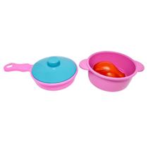 Jogo 2 Panelinhas Tampa e Frango Cozinha de Brinquedo