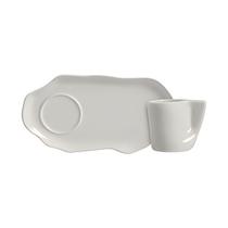 Jogo 2 pçs lanche xícara 200ml bandeja cristalina scalla Jogo 2 pçs lanche xícara 200ml bandeja cristalina scalla