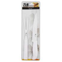 Jogo 2 Peça Faca Garfo Kit Churrasco Cozinha Inox Corte Inox Jogo 2 Peça Faca Garfo Kit Churrasco Cozinha Inox Corte Inox