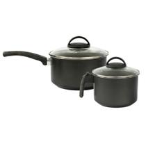 Jogo 2 Peças: 1 Leiteira e 1 Panela Antiaderente com Tampa Jogo 2 Peças: 1 Leiteira e 1 Panela Antiaderente com Tampa