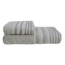 Jogo 2 Peças Banho e Rosto Toalha Decorativa Banheiro Milano