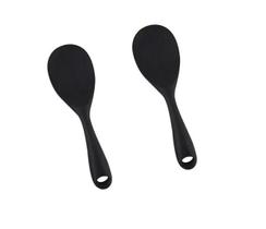 Jogo 2 Peças de Colher de Servir 22,5cm em Silicone Preto UnyHome Jogo 2 Peças de Colher de Servir 22,5cm em Silicone Preto UnyHome