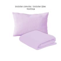 Jogo 2 Peças Solteiro Especial King 96cm x 203cm Lilás Arrumadinho Enxovais