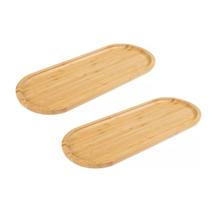 Jogo 2 Petisqueiras Oval Bambu 34cm Queijo Churrasco Gamela Jogo 2 Petisqueiras Oval Bambu 34cm Queijo Churrasco Gamela