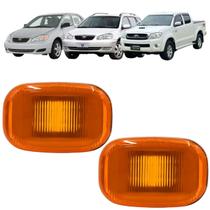 Jogo 2 Pisca Lanterna Lateral Seta Paralama Ambar Corolla Fielder Hilux SW4 2006 2007 2008