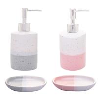 Jogo 2 Porta Sabonete Liquido 2 Travessa Sabonete Em Barra