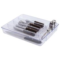 Jogo 2 Porta Talheres Organizador De Gaveta 5 Divisoria Acrilico Jogo 2 Porta Talheres Organizador De Gaveta 5 Divisoria Acrilico