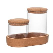 Jogo 2 Potes Com Bandeja Cortiça Wolff