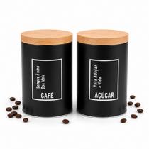 Jogo 2 Potes Organizadores Café Açúcar Lata Rustica Estilo Industrial Bancada Gourmet Kit 2 Peças Jogo 2 Potes Organizadores Café Açúcar Lata Rustica Estilo Industrial Bancada Gourmet Kit 2 Peças