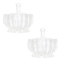 Jogo 2 Potiches Decorativos Cristal Geneva Wolff 11cm Jogo 2 Potiches Decorativos Cristal Geneva Wolff 11cm