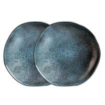 Jogo 2 Prato Fundo Orgânico Geo Petroleum 21,2cm 600ML Cerâmica Azul Porto Brasil Jogo 2 Prato Fundo Orgânico Geo Petroleum 21,2cm 600ML Cerâmica Azul Porto Brasil