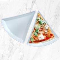 Jogo 2 Pratos De Pizza Formato Triângulo em Cerâmica Pode Assar Direto no Forno