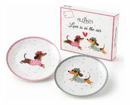 Jogo 2 Pratos de Sobremesa Love Is In The Air Alleanza