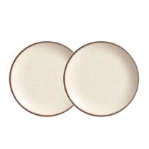 Jogo 2 Pratos Fundo Coup Vanilla Plus Cerâmica 25cm Alleanza