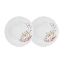 Jogo 2 Pratos Fundos Eterna 23 cm Porcelana Schmidt Jogo 2 Pratos Fundos Eterna 23 cm Porcelana Schmidt