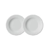 Jogo 2 Pratos Fundos Pomerode Brancos 24 cm Porcelana Schmidt