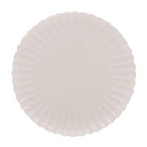 Jogo 2 pratos rasos 25 cm de porcelana petala branco Matt Wolff - 17824