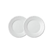 Jogo 2 Pratos Rasos Pomerode Brancos 25,6 cm Porcelana Schmidt Jogo 2 Pratos Rasos Pomerode Brancos 25,6 cm Porcelana Schmidt