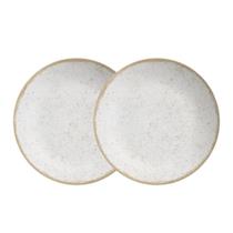 Jogo 2 Pratos Sobremesa Coup Organic Cerâmica 20cm Alleanza