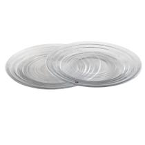 Jogo 2 Pratos Transparente em Vidro Conjuto 28cm Aino Aalto iittala Cozinha