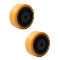 Jogo 2 Rodas P/ Macaco Jacare 4pol. Ferro C/ Poliuretano