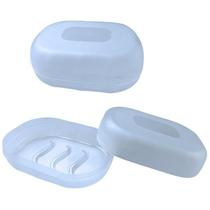Jogo 2 Saboneteiras Ovais Transparentes Com Tampa Porta Sabonete Para Viagens Academia Mala Bolsa Jogo 2 Saboneteiras Ovais Transparentes Com Tampa Porta Sabonete Para Viagens Academia Mala Bolsa