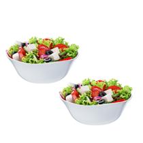 Jogo 2 saladeirinhas tigela salada - petisco bormioli vidro opalino 400ml
