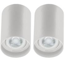 Jogo 2 Spots Luminárias de Sobrepor Altas Brancas Termoplástico Lamp Par20 Bivolt Jogo 2 Spots Luminárias de Sobrepor Altas Brancas Termoplástico Lamp Par20 Bivolt