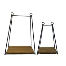 Jogo 2 Suporte Ferro Preto Mesa e Vasos Só Art's Jogo 2 Suporte Ferro Preto Mesa e Vasos Só Art's