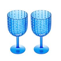 Jogo 2 Taça de Acrílico para Água Orquídea Azul 350ml Wolff Jogo 2 Taça de Acrílico para Água Orquídea Azul 350ml Wolff