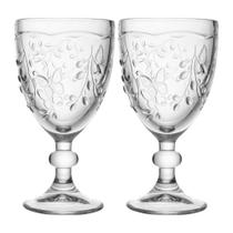 Jogo 2 Taça de Vidro Água Sucos New Butterfly Borboletas Flores 320ml Lyor