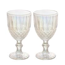 Jogo 2 Taça de Vidro Furta Cor Greek Rainbow para Água Transparente 345ml Wolff
