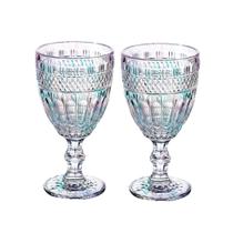 Jogo 2 Taça de Vidro Furtacor Ametista Rainbow Luxo 340ml Em Casa Tem