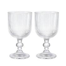 Jogo 2 Taça de Vidro Transparente Canelada 380ml Em Casa Tem Jogo 2 Taça de Vidro Transparente Canelada 380ml Em Casa Tem