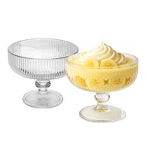 Jogo 2 Taça para Sobremesa de Cristal Lines Canelada Wolff 300ml