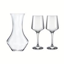 Jogo 2 Taças Brunello 390ml Com Decanter Malbec 950ml Vinho