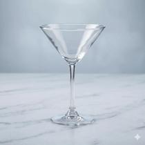 Jogo 2 Taças Coquetel Martini 220ml Vidro Enoteca Drink Transparente