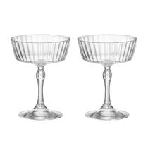 Jogo 2 Taças Cristal Cocktail 275 Ml America 20S Bormioli