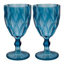 Jogo 2 Taças de Acrílico Azul Diamond Diamante Festa Piscina Plástico 330ml Lyor Jogo 2 Taças de Acrílico Azul Diamond Diamante Festa Piscina Plástico 330ml Lyor