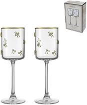 Jogo 2 Taças de Vinho e Água Grace 270ml em Vidro Haüskraft