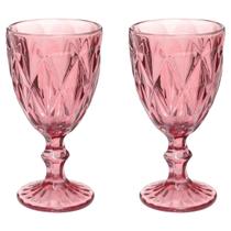Jogo 2 Taças Diamante Copos Vidro Lilás Bico De Jaca 300ml Jogo 2 Taças Diamante Copos Vidro Lilás Bico De Jaca 300ml