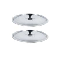 Jogo 2 Tampas Alumínio Leve Polido 16 e 20cm