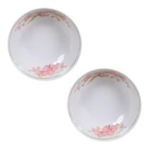 Jogo 2 Tigelas Cumbuca Bowl Melamina 650ml Floral Orquídeas Jogo 2 Tigelas Cumbuca Bowl Melamina 650ml Floral Orquídeas