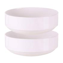 Jogo 2 Tigelas Porcelana Branca Bowl 16cm Paola Cumbuca Empilhável Tramontina