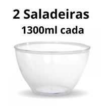 Jogo 2 Tigelas Saladeira ACRÍLICA Cristal Transparente 3500ml, Tijela Bowl ACRÍLICA Resistente Jogo 2 Tigelas Saladeira ACRÍLICA Cristal Transparente 3500ml, Tijela Bowl ACRÍLICA Resistente