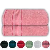 Jogo 2 Toalhas de Banho Algodão Grande Grossa Macia Felpuda