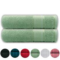 Jogo 2 Toalhas de Banho Algodão Grande Grossa Macia Felpuda