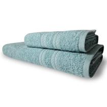 Jogo 2 Toalhas Itália Soft 1 Banho 1 Rosto Grossa 100% Algodão 430g/m² - Verde Jogo 2 Toalhas Itália Soft 1 Banho 1 Rosto Grossa 100% Algodão 430g/m² - Verde