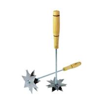 Jogo 2 unidades amassador de legumes/feijão inox